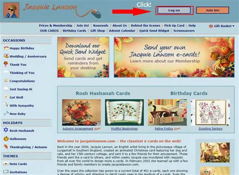 For the price of three or four traditional paper cards you can send unlimited ecards for a whole year. . Jacquie lawson login sign in